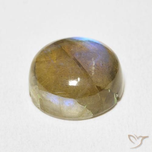 Labradorita Multicolorido Natural 7.65ct, Redondo, Translúcido
