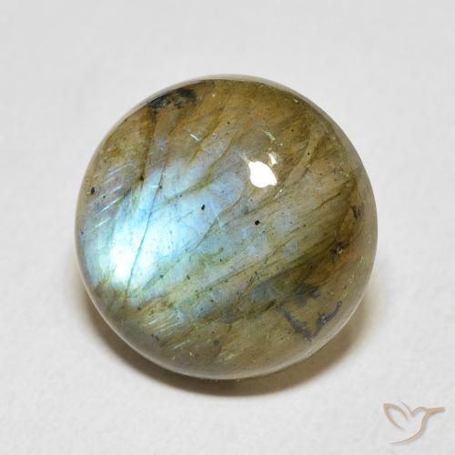 Labradorita Multicolorido Natural 9.47ct, Redondo, Translúcido