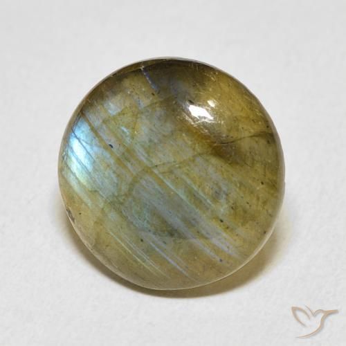 Labradorita Multicolorido Natural 7.10ct, Redondo, Translúcido