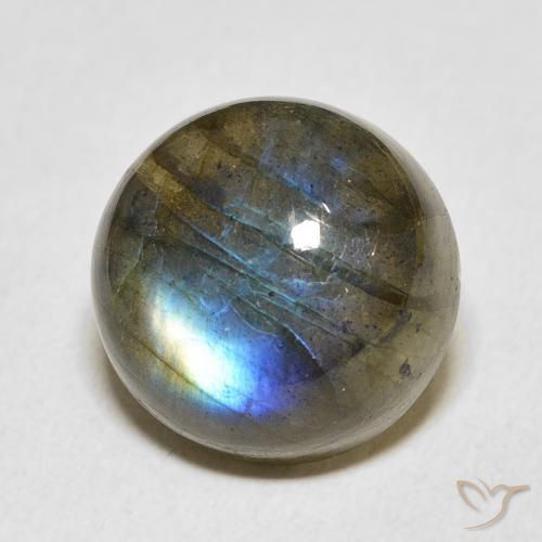 Labradorita Multicolorido Natural 12.91ct, Redondo, Translúcido