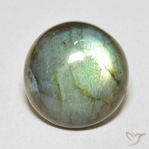 12.54ct Natural Multicolorido Labradorita, Redondo, Translúcido