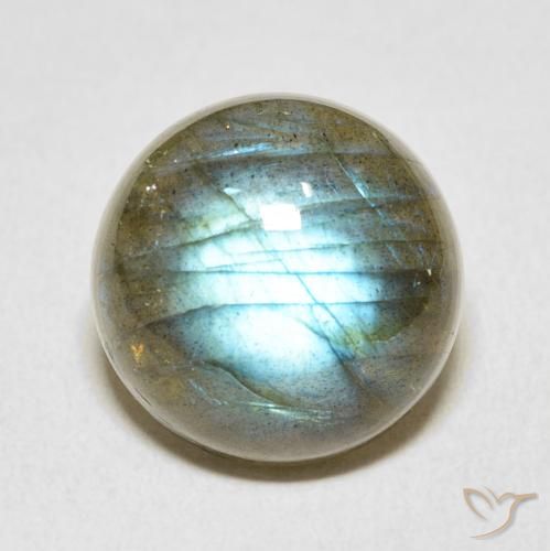 12.56ct Natural Multicolorido Labradorita, Redondo, Translúcido