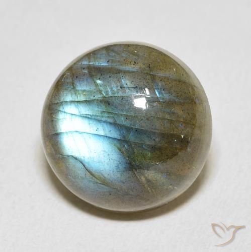 Labradorita Multicolorido Natural 12.56ct, Redondo, Translúcido