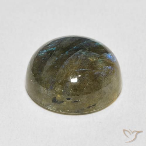 Labradorita Multicolorido Natural 12.56ct, Redondo, Translúcido