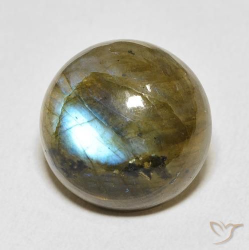 Labradorita Multicolorido Natural 15.88ct, Redondo, Translúcido