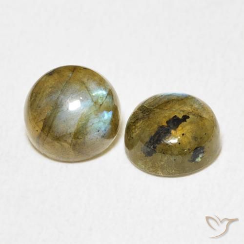 Pedras preciosas de Labradorita Multicolorido natural de 2.07 ct, Redondo, Translúcido