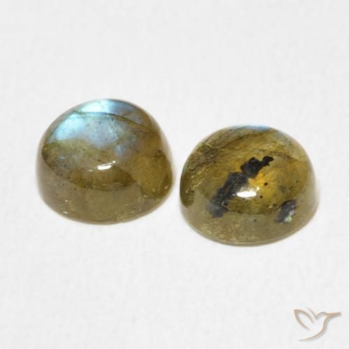 Pedras preciosas de Labradorita Multicolorido natural de 2.07 ct, Redondo, Translúcido