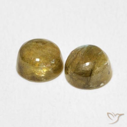 Pedras preciosas de Labradorita Multicolorido natural de 1.38 ct, Redondo, Translúcido