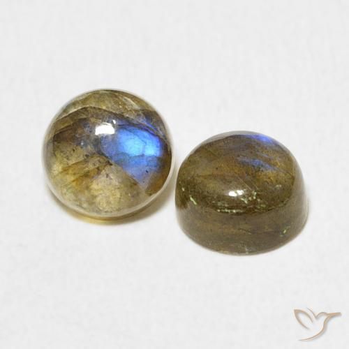 Pedras preciosas de Labradorita Multicolorido natural de 2.24 ct, Redondo, Translúcido