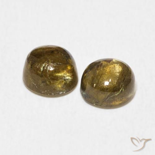 Pedras preciosas de Labradorita Multicolorido natural de 1.37 ct, Redondo, Translúcido