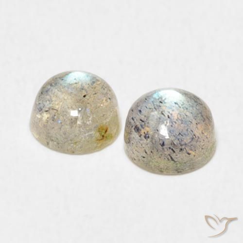 Pedras preciosas de Labradorita Multicolorido natural de 1.34 ct, Redondo, Translúcido