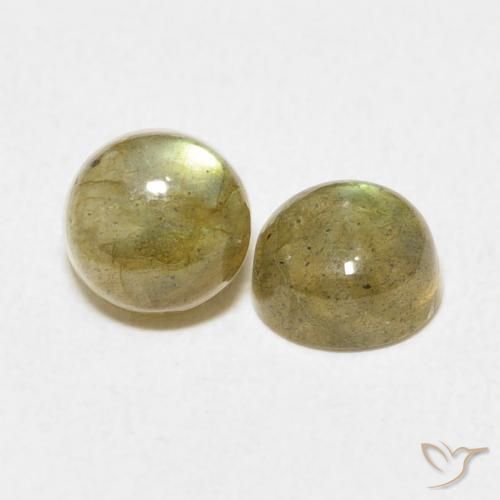 Pedras preciosas de Labradorita Multicolorido natural de 2.24 ct, Redondo, Translúcido