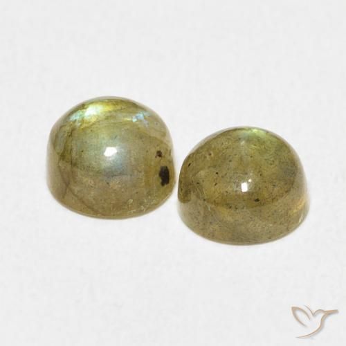 Pedras preciosas de Labradorita Multicolorido natural de 2.24 ct, Redondo, Translúcido