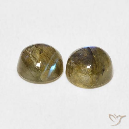 Pedras preciosas de Labradorita Multicolorido natural de 2.08 ct, Redondo, Translúcido