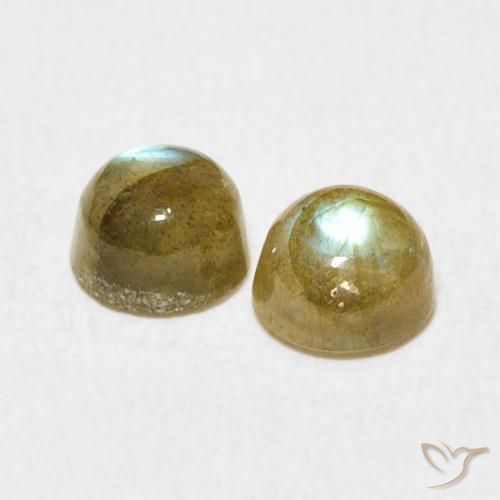 Pedras preciosas de Labradorita Multicolorido natural de 1.50 ct, Redondo, Translúcido
