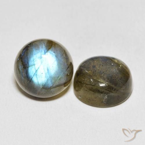 Pedras preciosas de Labradorita Multicolorido natural de 15.42 ct, Redondo, Translúcido