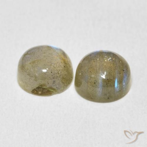 Pedras preciosas de Labradorita Multicolorido natural de 3.61 ct, Redondo, Translúcido
