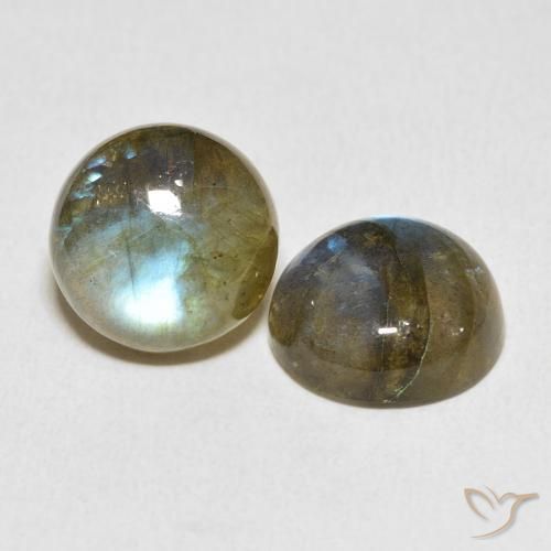 Pedras preciosas de Labradorita Multicolorido natural de 14.02 ct, Redondo, Translúcido