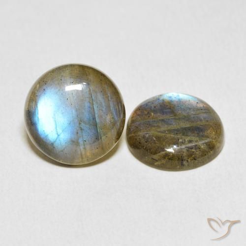 Pedras preciosas de Labradorita Multicolorido natural de 10.06 ct, Redondo, Translúcido