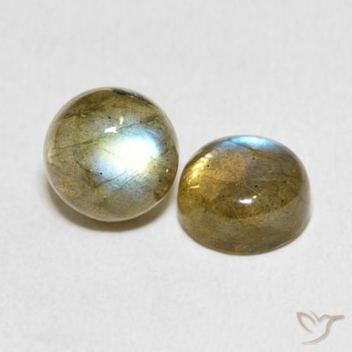 Pedras preciosas de Labradorita Multicolorido natural de 5.00 ct, Redondo, Translúcido