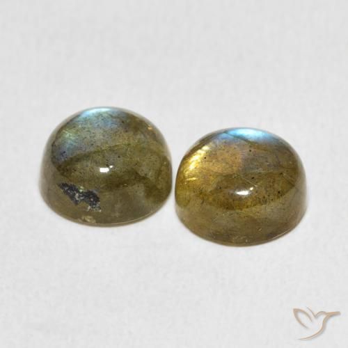 Pedras preciosas de Labradorita Multicolorido natural de 5.00 ct, Redondo, Translúcido