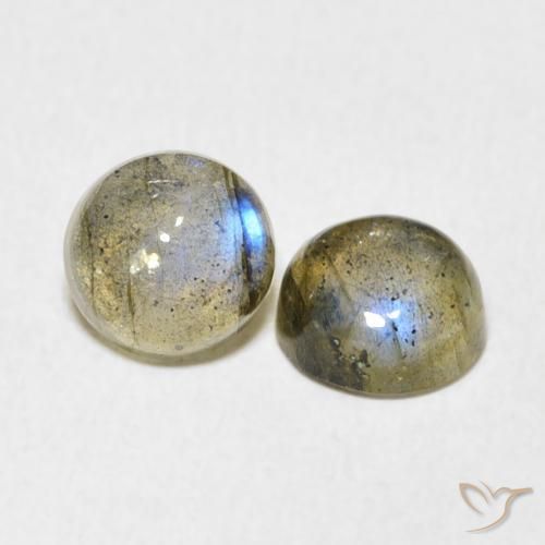 Pedras preciosas de Labradorita Multicolorido natural de 3.02 ct, Redondo, Translúcido