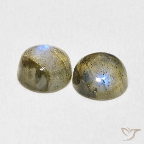Pedras preciosas de Labradorita Multicolorido natural de 3.02 ct, Redondo, Translúcido