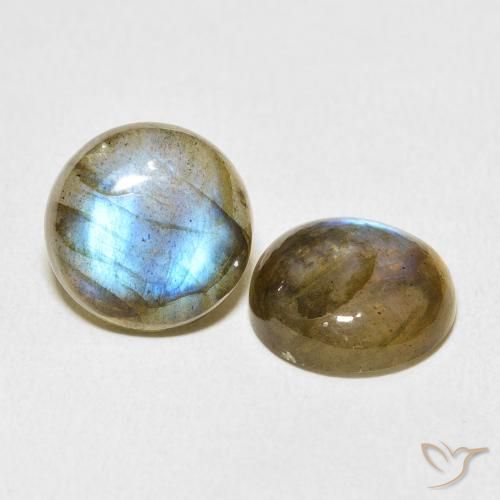 Pedras preciosas de Labradorita Multicolorido natural de 11.18 ct, Redondo, Translúcido