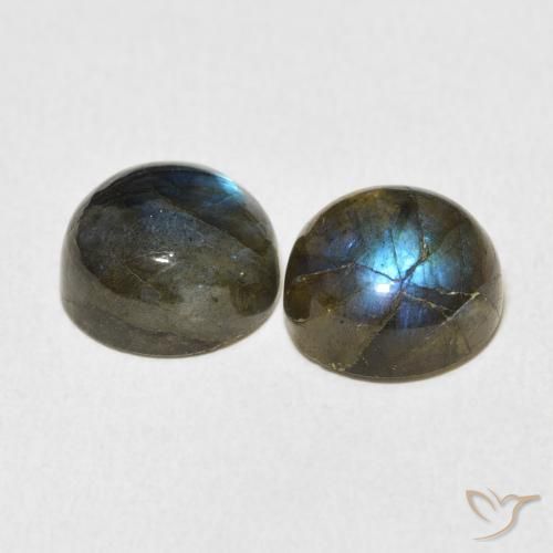 Pedras preciosas de Labradorita Multicolorido natural de 9.31 ct, Redondo, Translúcido