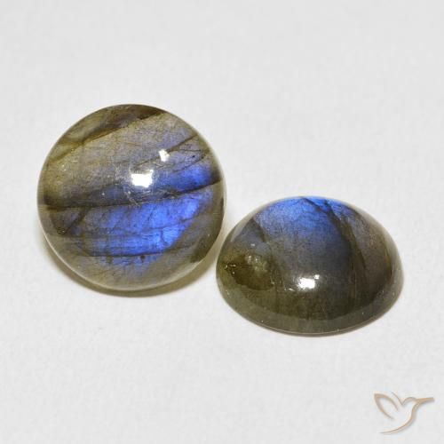 Pedras preciosas de Labradorita Multicolorido natural de 12.98 ct, Redondo, Translúcido