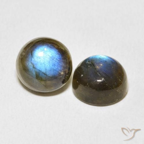 Pedras preciosas de Labradorita Multicolorido natural de 7.35 ct, Redondo, Translúcido