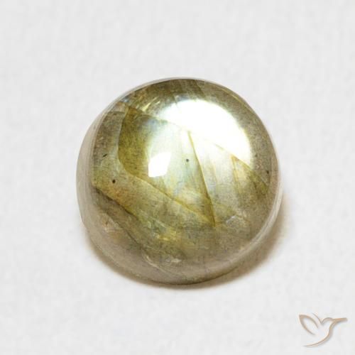 1.64ct Natural Multicolorido Labradorita, Redondo, Translúcido