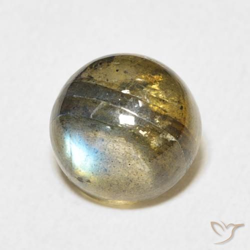 Labradorita Multicolorido Natural 3.82ct, Redondo, Translúcido