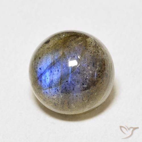 Labradorita Multicolorido Natural 4.03ct, Redondo, Translúcido