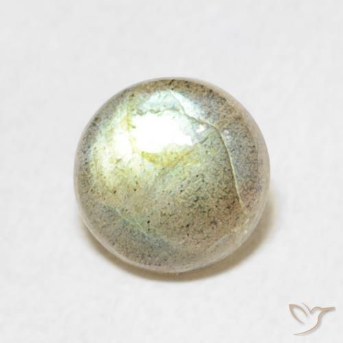 Labradorita Multicolorido Natural 1.26ct, Redondo, Translúcido