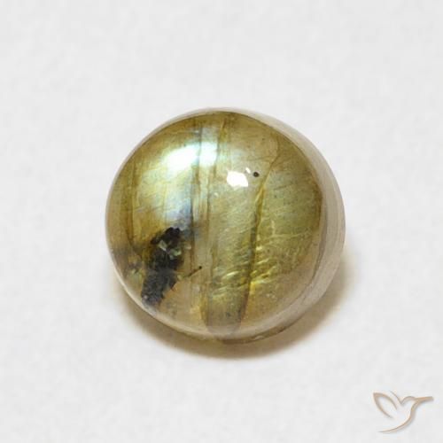 Labradorita Multicolorido Natural 1.14ct, Redondo, Translúcido
