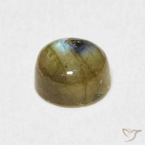 Labradorita Multicolorido Natural 1.14ct, Redondo, Translúcido