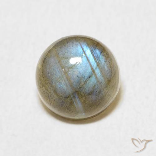 1.77ct Natural Multicolorido Labradorita, Redondo, Translúcido