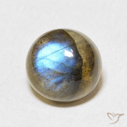 Labradorita Multicolorido Natural 3.53ct, Redondo, Translúcido
