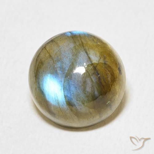 Labradorita Multicolorido Natural 6.22ct, Redondo, Translúcido
