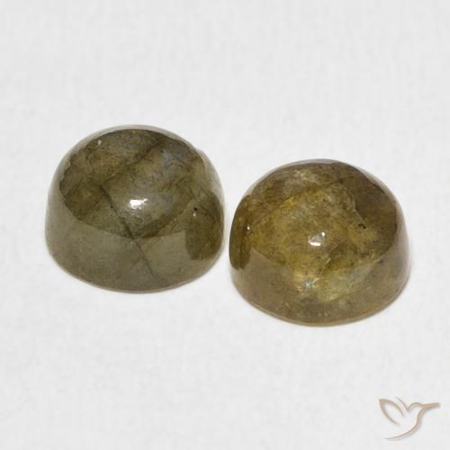 Pedras preciosas de Labradorita Multicolorido natural de 3.84 ct, Redondo, Translúcido