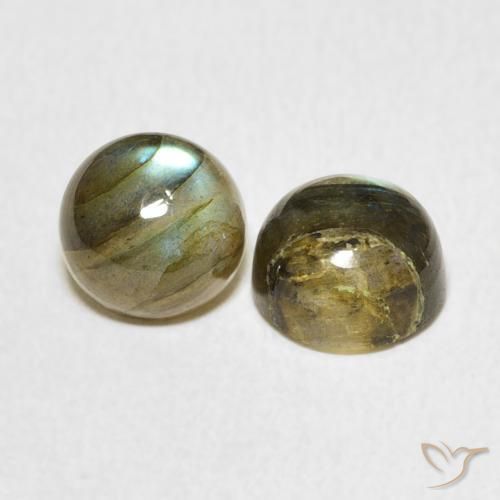 Pedras preciosas de Labradorita Multicolorido natural de 3.55 ct, Redondo, Translúcido