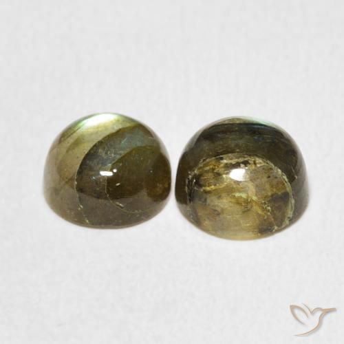 Pedras preciosas de Labradorita Multicolorido natural de 3.55 ct, Redondo, Translúcido