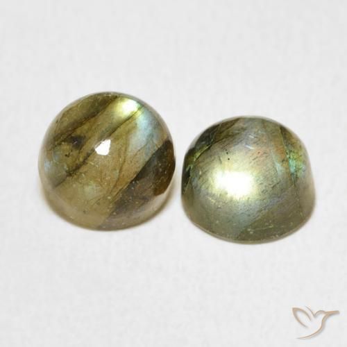 Pedras preciosas de Labradorita Multicolorido natural de 3.61 ct, Redondo, Translúcido