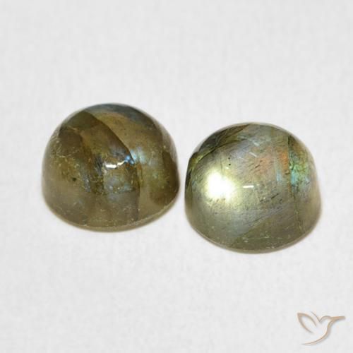 Pedras preciosas de Labradorita Multicolorido natural de 3.61 ct, Redondo, Translúcido