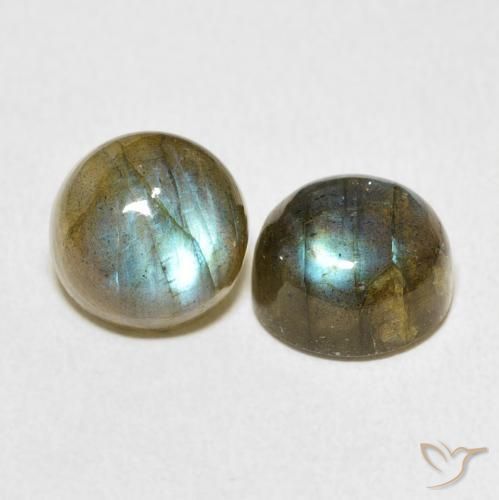 Pedras preciosas de Labradorita Multicolorido natural de 7.23 ct, Redondo, Translúcido