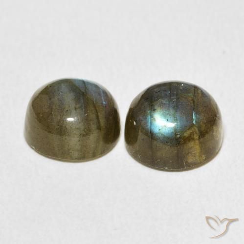 Pedras preciosas de Labradorita Multicolorido natural de 7.23 ct, Redondo, Translúcido