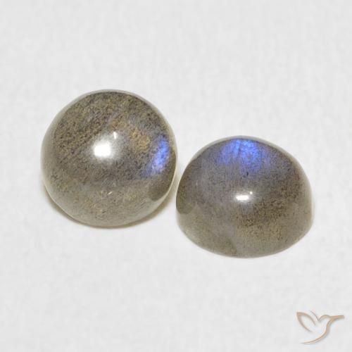Pedras preciosas de Labradorita Multicolorido natural de 2.14 ct, Redondo, Translúcido