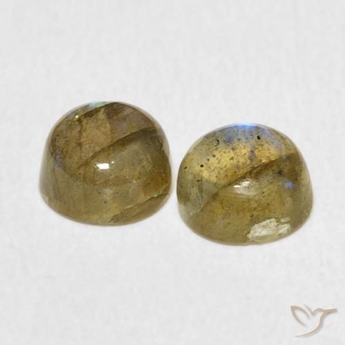 Pedras preciosas de Labradorita Multicolorido natural de 2.35 ct, Redondo, Translúcido