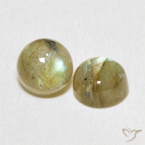 Pedras preciosas de Labradorita Multicolorido natural de 2.31 ct, Redondo, Translúcido